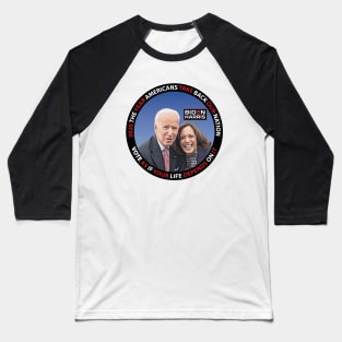 Biden Harris 2020 The Year Americans Take Back Our Nation - in Blue Baseball T-Shirt